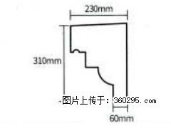 产品分解图型 - 檐口线，型号：SX311-YK-3，规格：230x310mm(3) - 阳江三象EPS建材 yj.sx311.cc